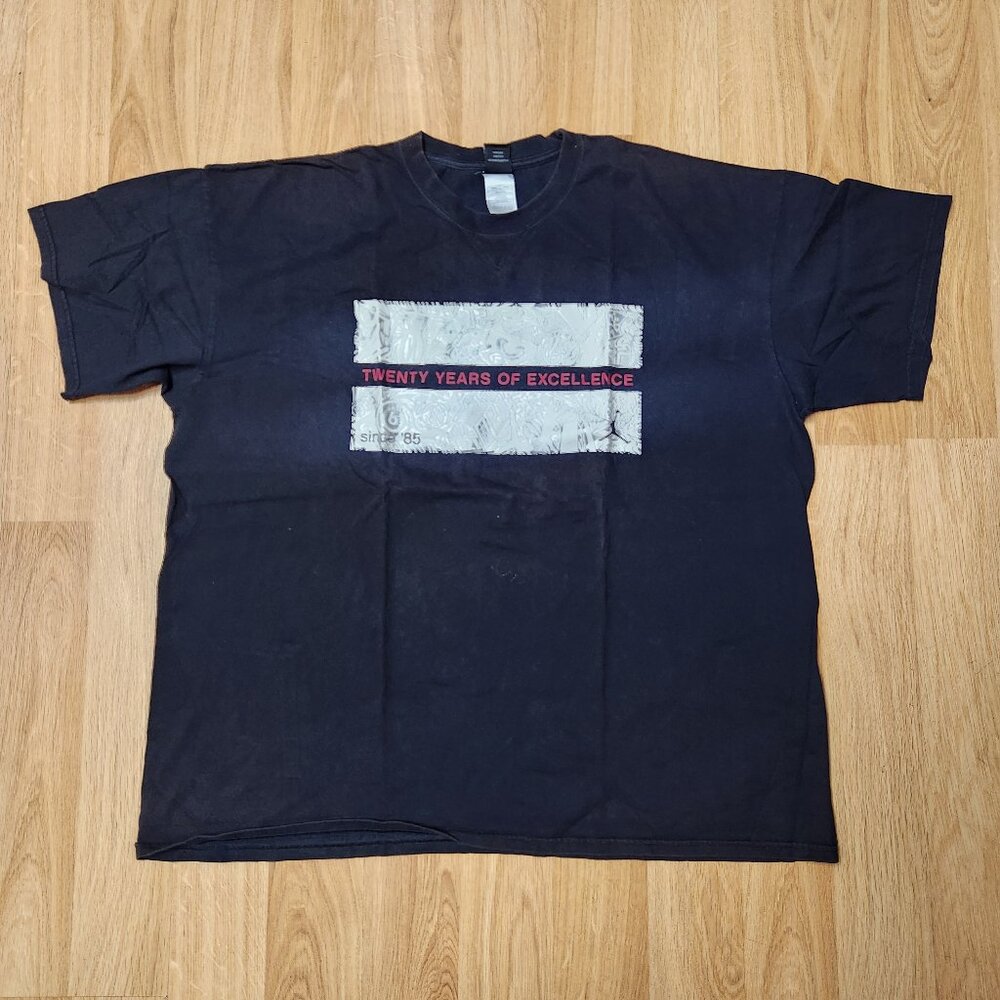 Air Jordan Twenty Years of Excellence t shirt men sz 3XL black y2K